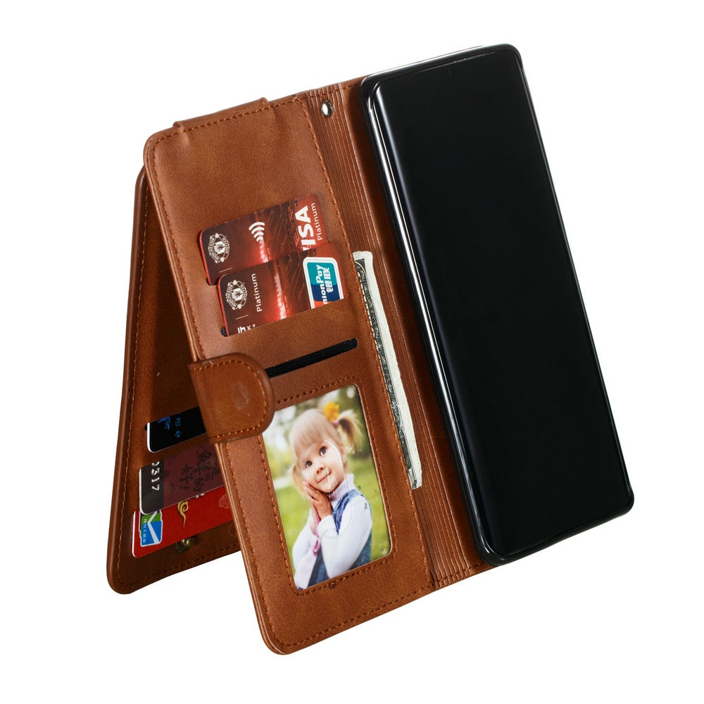 เคส Xiaomi Mi 10T Pro #เคสฝาพับแบบกระเป๋าสตางค์ช่องใส่บัตรหลายช่อง Multi-slot Wallet Zippered Leather พร้อมสายคล้อง