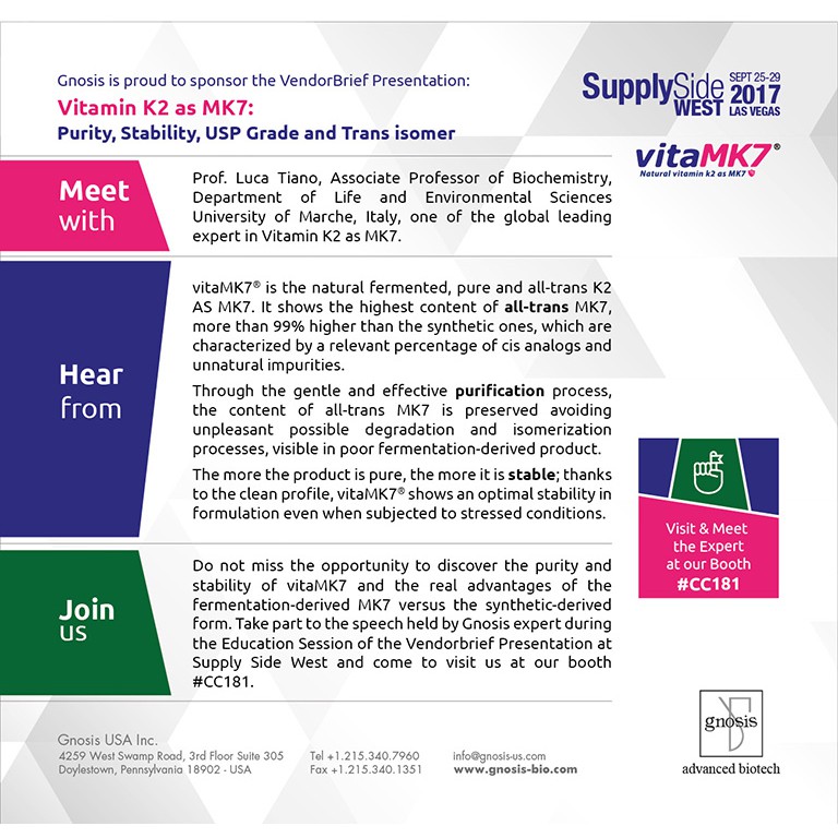 Doctor's Best® Natural Vitamin K2 MK-7 with MenaQ7 45 mcg 180 Veggie Caps วิตามินเค 2 บำรุงกระดูกและข้อ