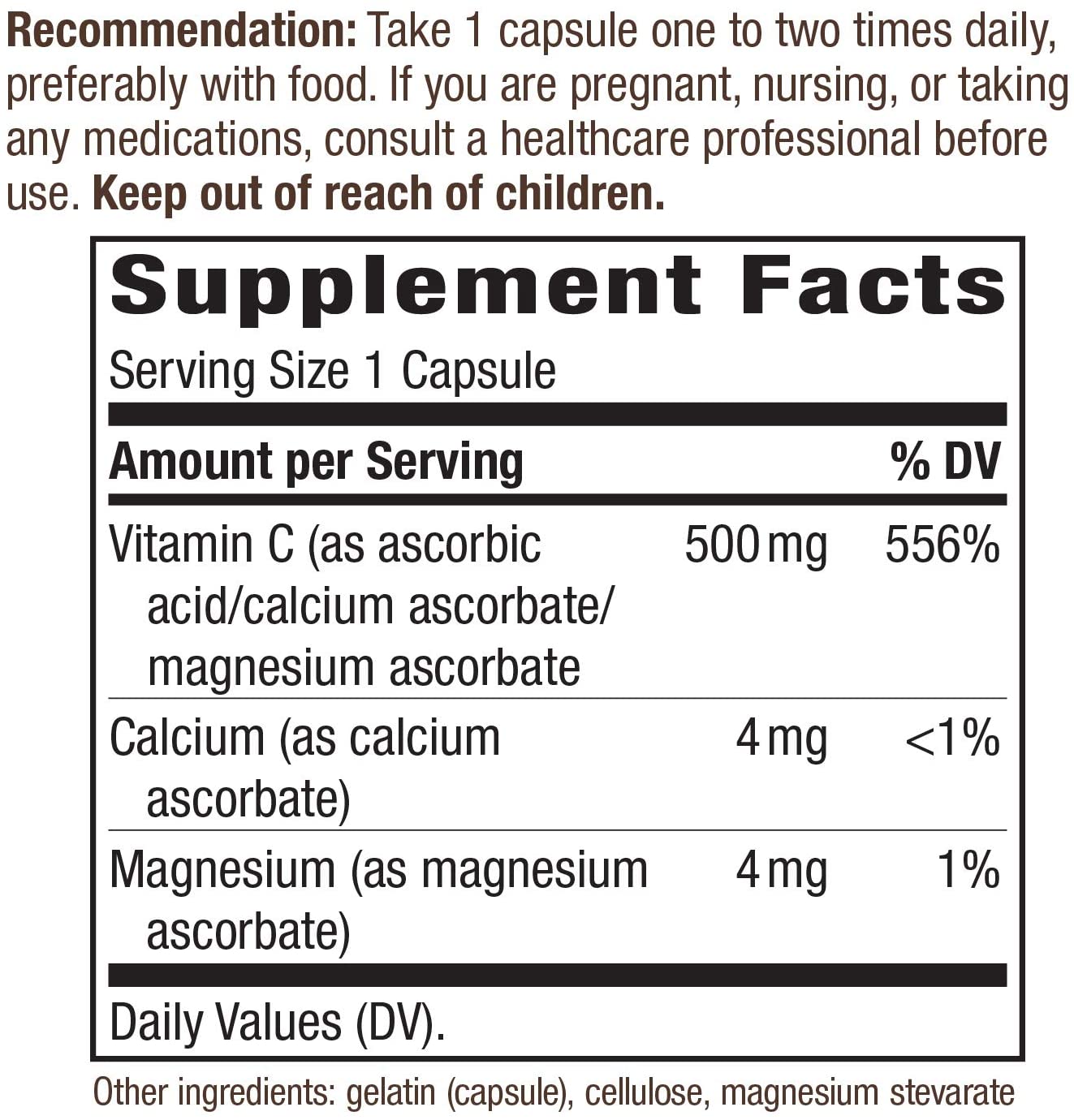 (Pre Order) Nature's Way® Buffered C-500 mg 250 Capsules วิตามินซี สูตรบัฟเฟอร์ ไม่เป็นกรด