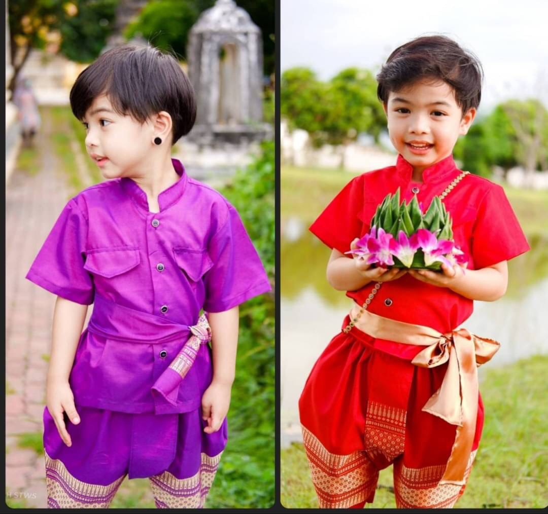 ชุดไทยเด็กชาย พี่หมื่นเสื้อกับโจง