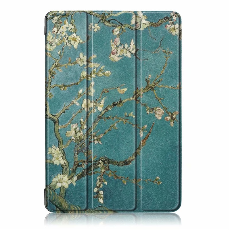 Case Huawei MediaPad M5 Lite 10.1 #เคสฝาพับ 3 พับพิมพ์ลาย Pattern Printing PU Leather Tri-fold Stand