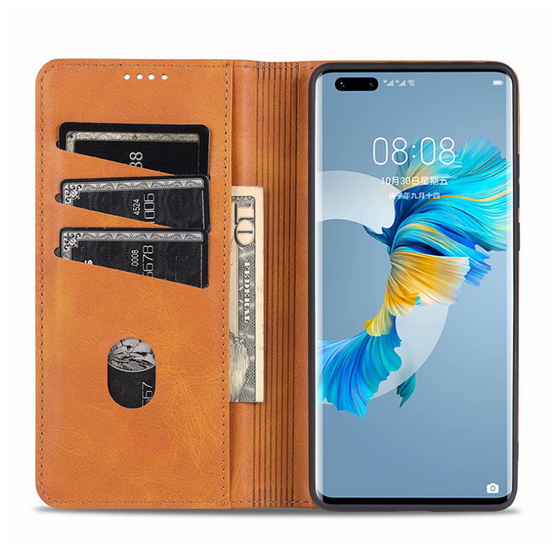เคส Huawei Mate 40 Pro #เคสฝาพับ AZNS สไตล์ Retro หนัง PU มีช่องเสียบการ์ด