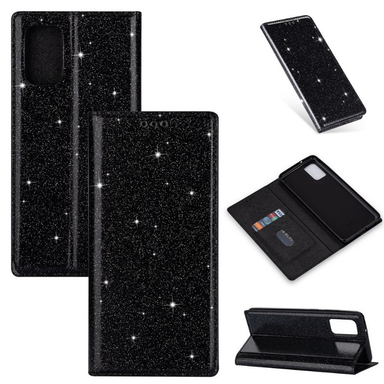 เคส Samsung Galaxy S20 FE / S20 FE 5G #เคสฝาพับ PU Glittery powder splicing design, dresses your device with a characteristic outwear