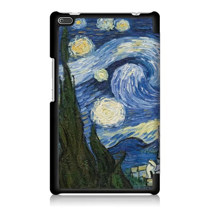 เคส Lenovo TAB4 8 TB-8504F TB-8504N 8 นิ้ว #เคสฝาพับหนัง PU ปกแบบสามพับพิมพ์ลาย Pattern Printing Tri-fold Stand Smart Leather Cover