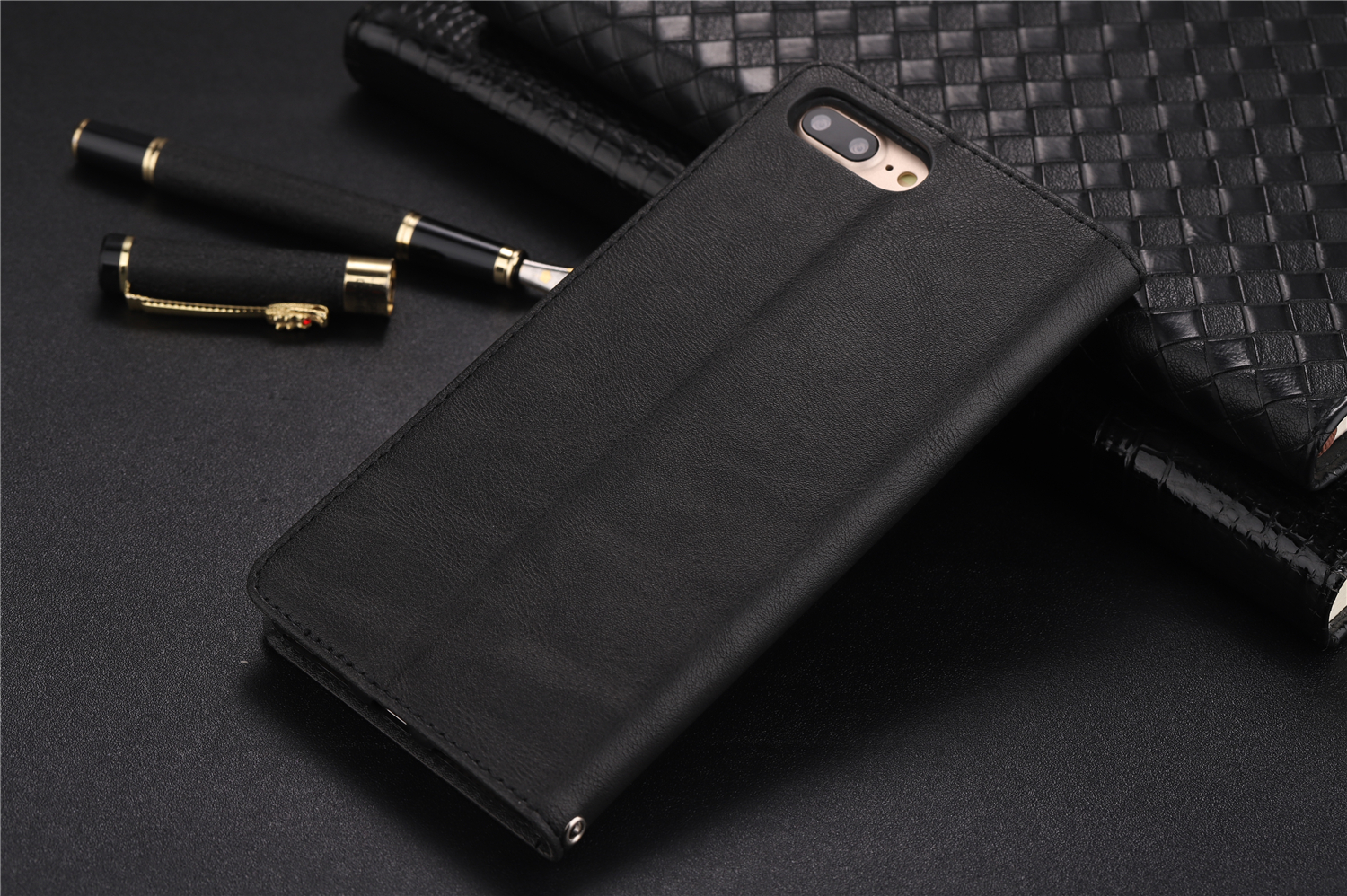 Case iphone 7 plus / 8 plus #เคสฝาพับ AZNS สไตล์ย้อนหนัง PU มีช่องเสียบการ์ด