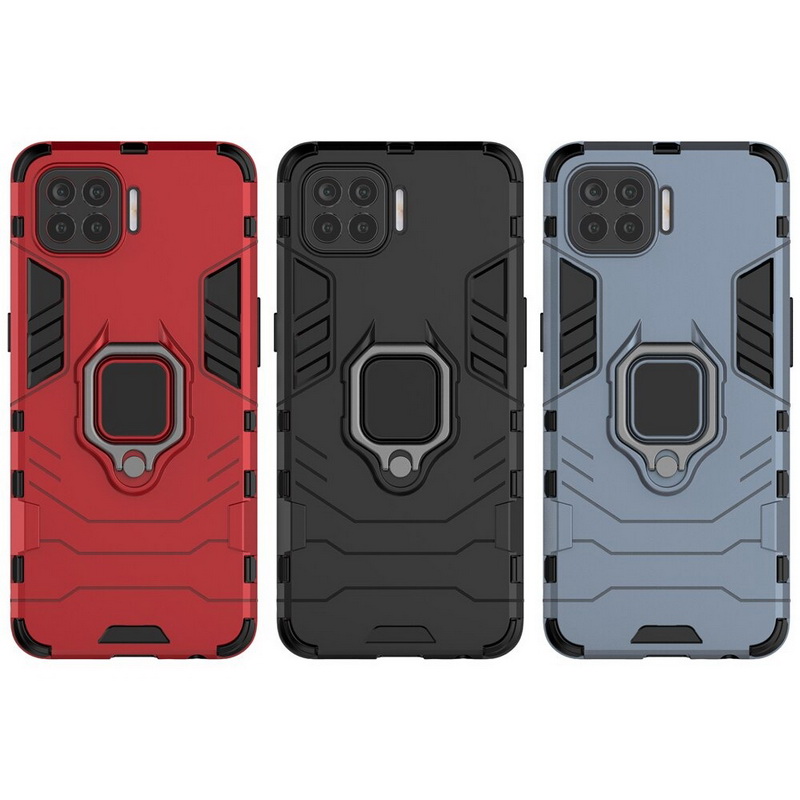 เคส OPPO A93 #เคสฝาหลังพลาสติกแข็ง +TPU Hybrid Case มีแหวนสวมนิ้วโลหะ