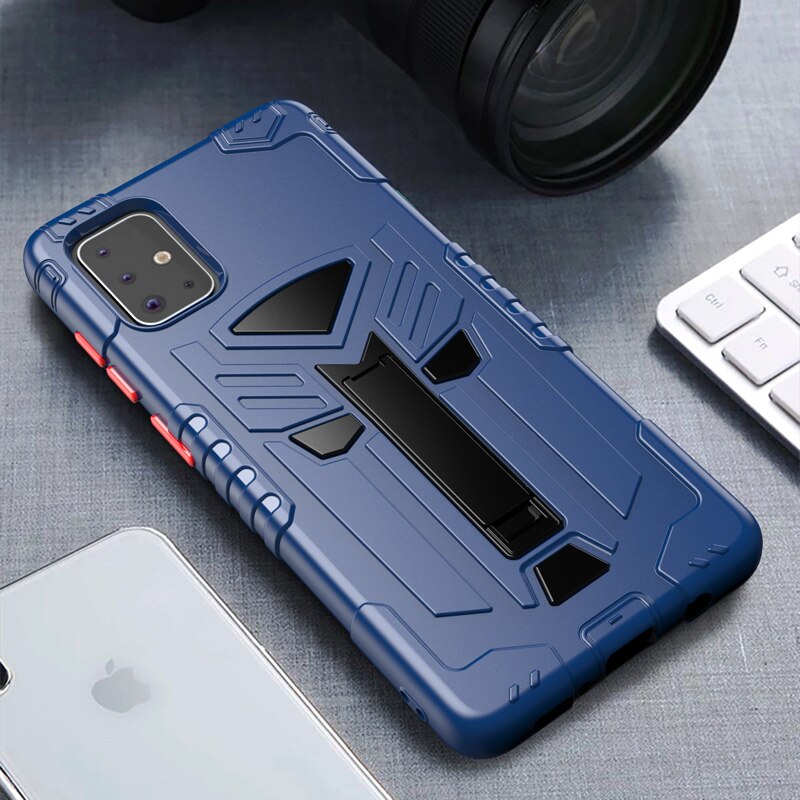 เคส Samsung Galaxy A51 #เคสฝาหลัง PC + TPU แบบไฮบริดมีขาตั้งในตัว