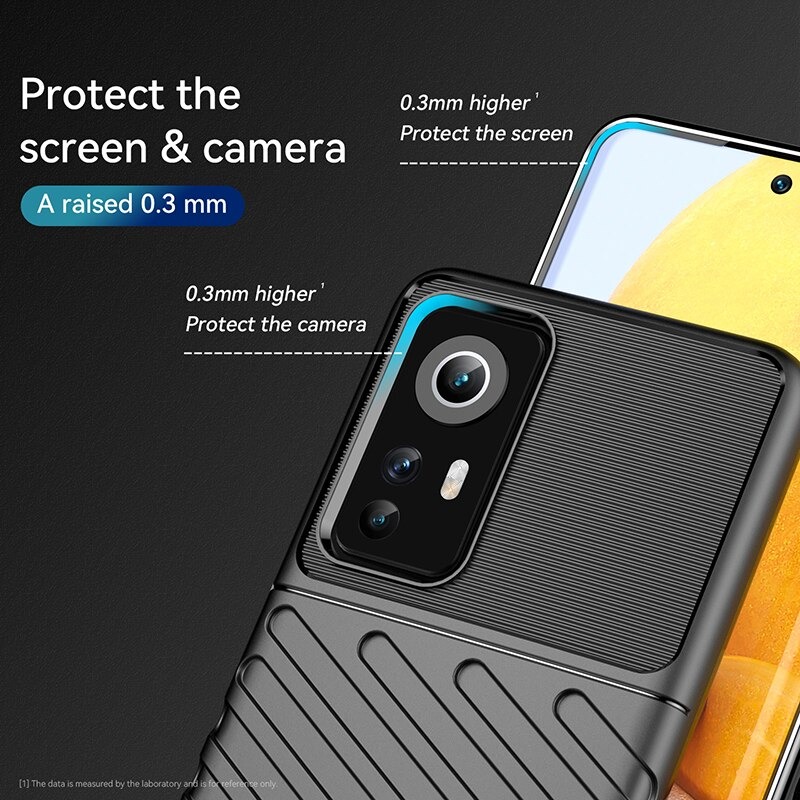 เคส Xiaomi 12 Pro #เคสฝาหลัง TPU อ่อน Thunder Series Twill Texture Soft TPU
