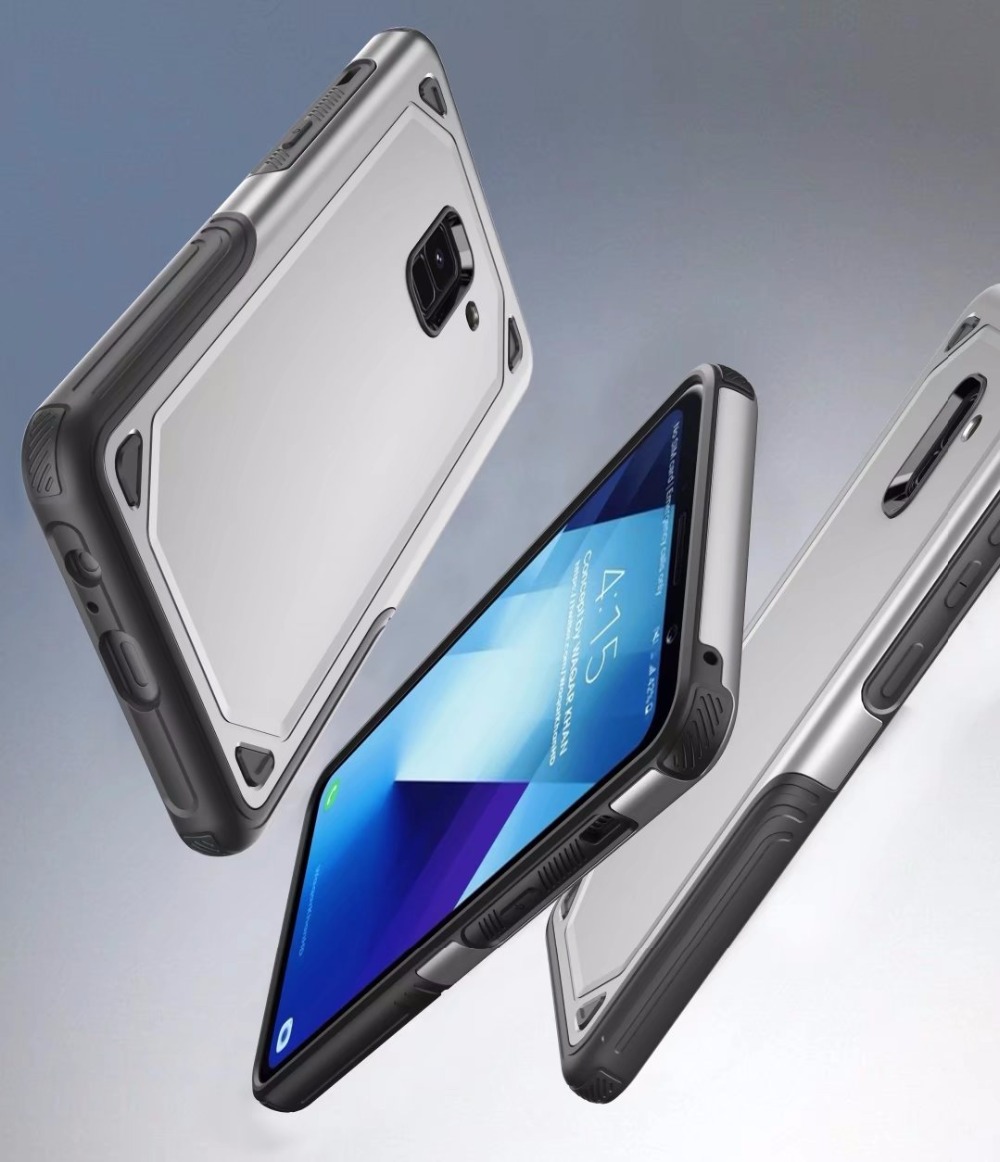 Case Samsung Galaxy A8+ 2018 #เคสฝาหลัง Hybrid พลาสติก + TPU หุ้มเกราะกันกระแทกทนทานสวยงามทันสมัย พร้อมส่ง