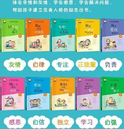 หนังสือภาษาจีนสำหรับเด็ก Phonetic Version of the Positive Energy Reading for Children (10 เล่ม/ชุด) 注音彩绘版儿童正能量读本(注音版彩绘本共10册) Phonetic Version of the Positive Energy Reading for Children (10Vols./Set)