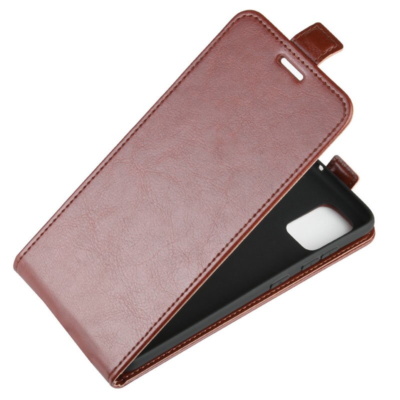 Case Samsung Galaxy Note 10 lite #เคสฝาพับหนัง PU Crazy Horse แนวตั้ง พร้อมช่องเสียบการ์ด