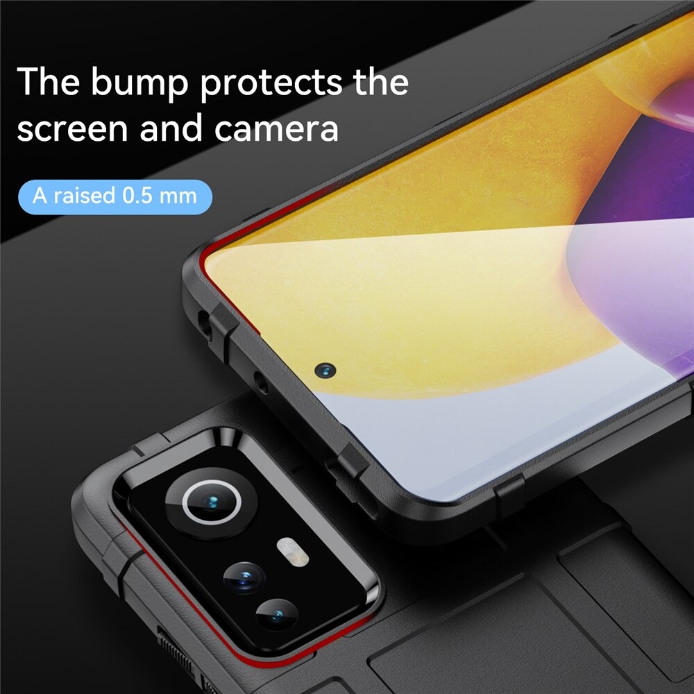 เคส Xiaomi 12 Pro #เคสฝาหลัง Rugged Shield Series Soft Silicone Shock Absorption Matte กันกระแทก
