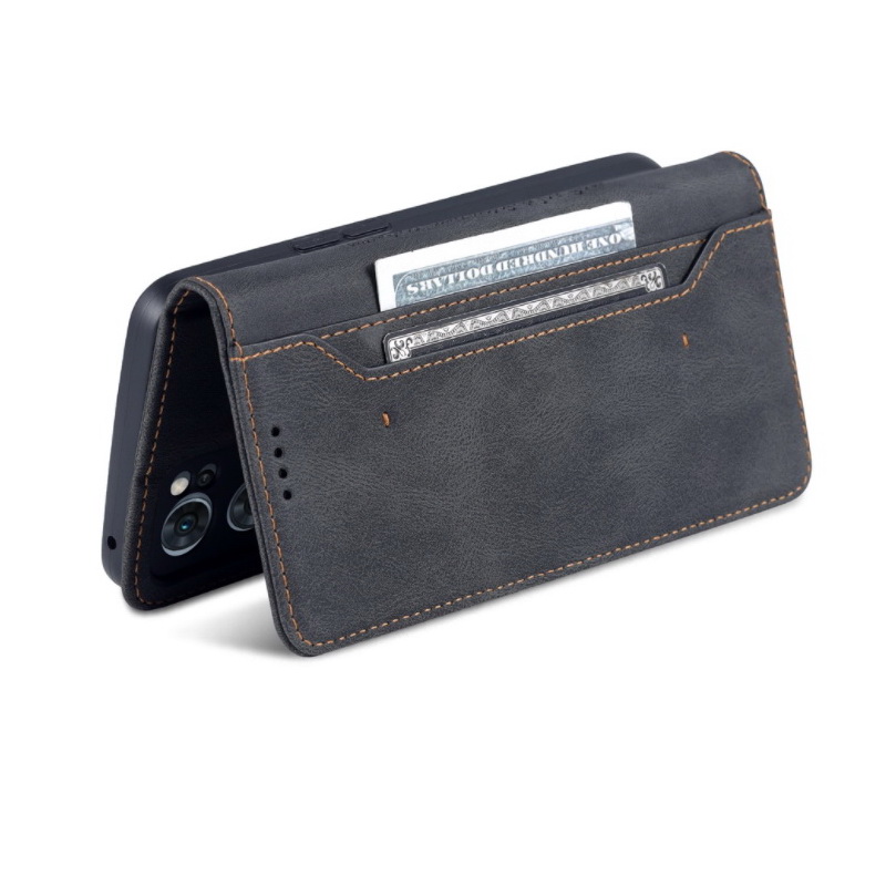 เคส OPPO Reno 7z 5G #เคสฝาพับหนัง PU แบบกระเป๋าสตางค์ Retro Matte Leather Wallet