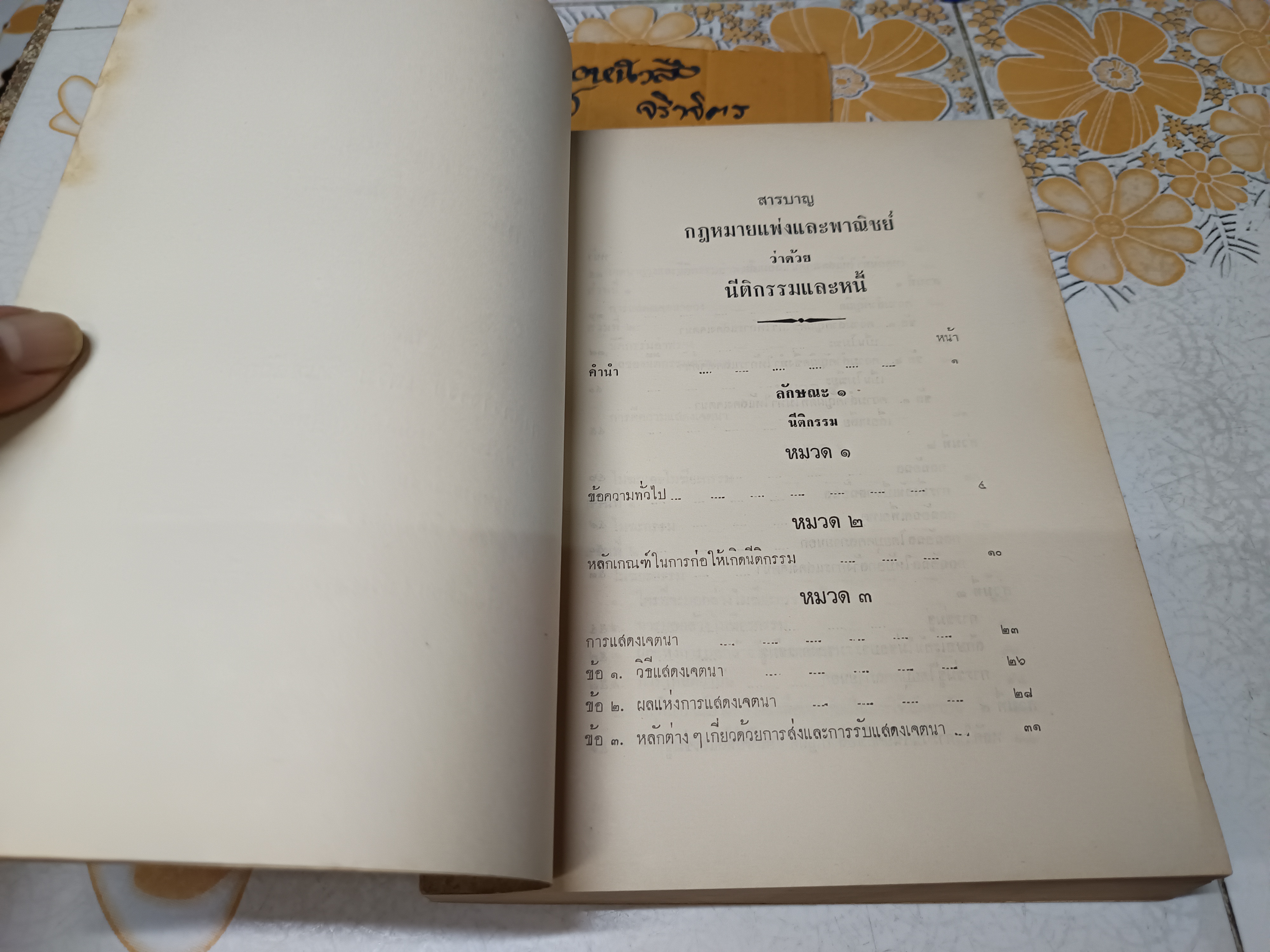 คำอธิบาย ประมวลกฎหมายแพ่งและพาณิชย์ ลักษณะนิติกรรมและหนี้ โดยศาสตราจารย์เสริม วินิจฉัยกุล **สินค้าหมด**