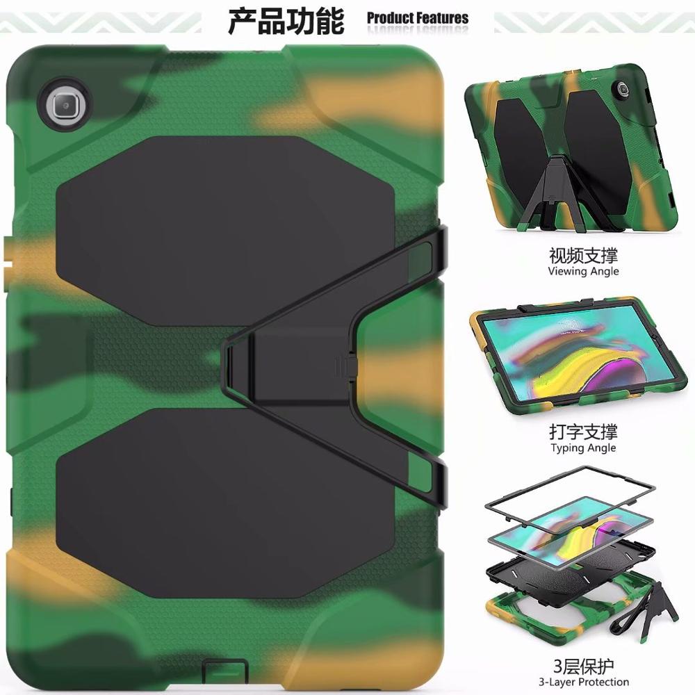 เคส Samsung Galaxy Tab S5e SM-T720 SM-T725 #เคสฝาหลังไฮบริดกันกระแทก ซิลิโคน+พลาสติกกันกระแทกมีขาตั้ง Shockproof Heavy Duty Armor