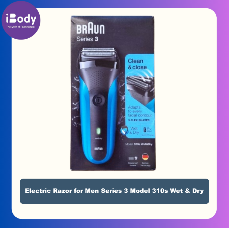 เครื่องโกนหนวดไฟฟ้า แบบฟอยล์ ชาร์จใหม่ได้ Braun® Electric Razor for Men Series 3 Model 310s Wet & Dry