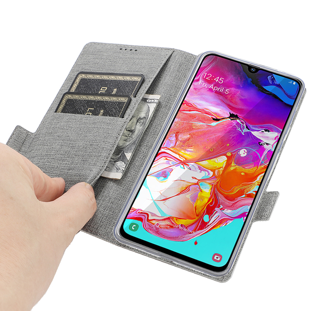 Case Samsung Galaxy A31 #เคสฝาพับหนัง PU VILI DMX Cross Texture Leather คุณภาพดี