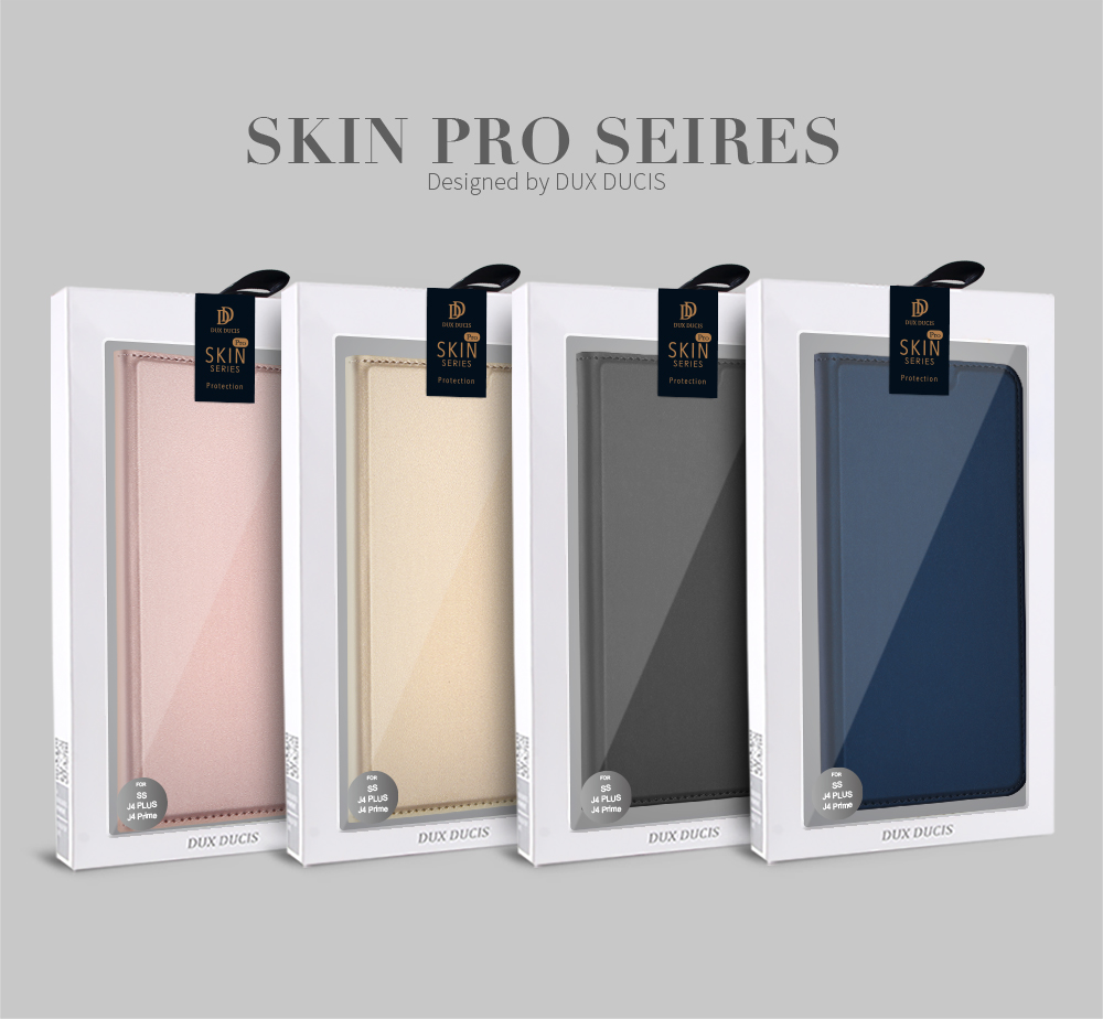 Case Samsung Galaxy J4+ #เคสฝาพับ DUX DUCIS Skin Pro Series คุณภาพดีราคาถูก
