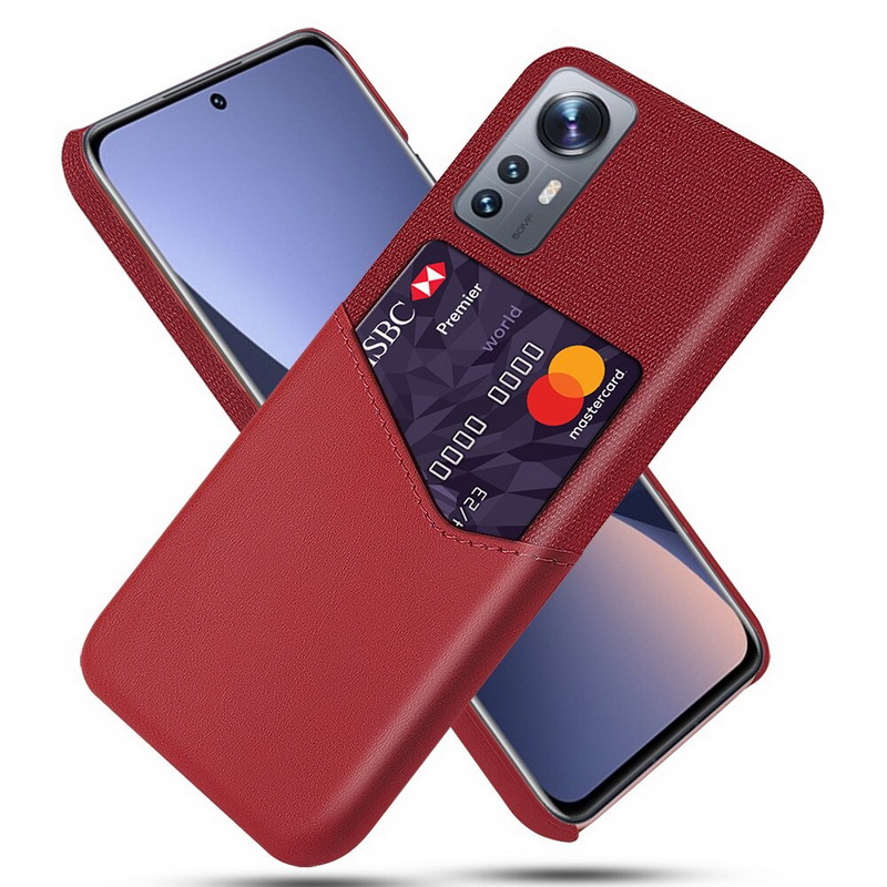 เคส Xiaomi 12 #เคสฝาหลัง Hybrid Protective มีช่องเสียบการ์ด Card Slot PC + PU Leather + Cloth
