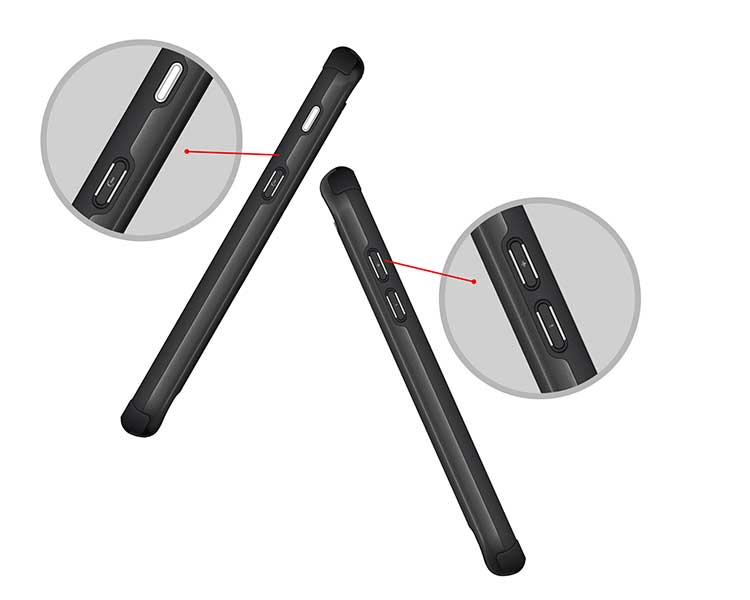 Case Samsung Galaxy A7 2017 #เคสไฮบริด PC + TPU มีแหวนโลหะ #สีดำ พร้อมส่ง