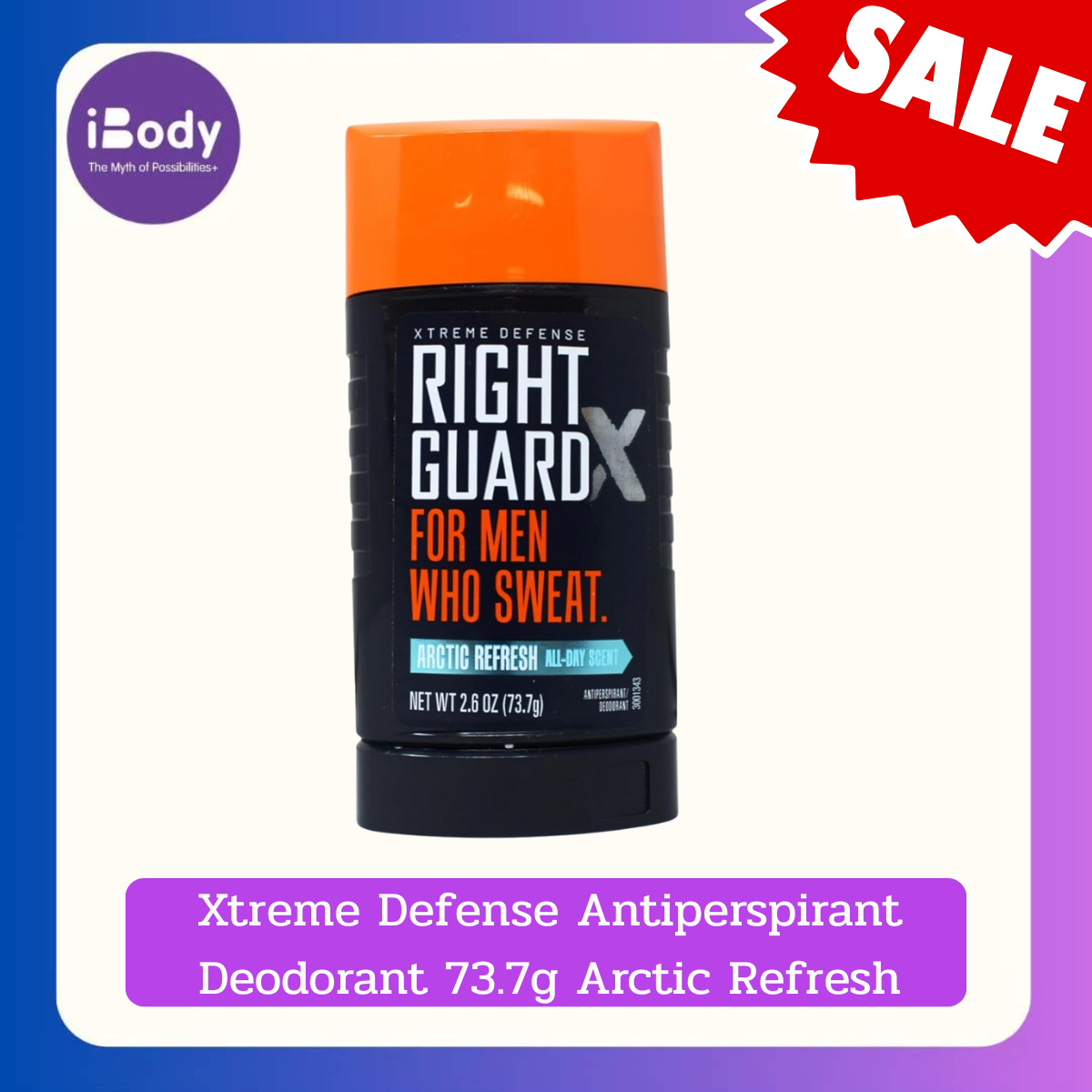 [Right Guard®] Xtreme Defense Antiperspirant Deodorant Gel โรลออล ระงับกลิ่นกาย สำหรับผู้ชาย