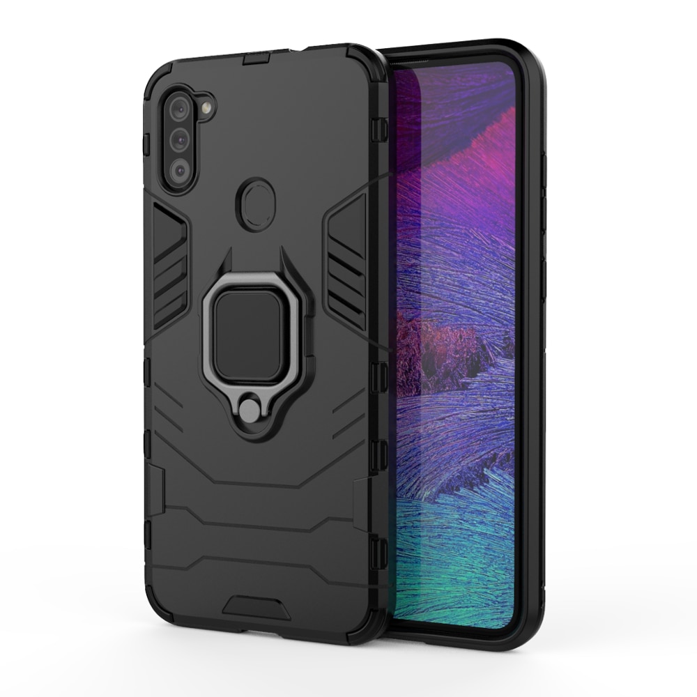 Case Samsung Galaxy A11 #เคสฝาหลังพลาสติกแข็ง +TPU Hybrid Case มีแหวนสวมนิ้วโลหะ
