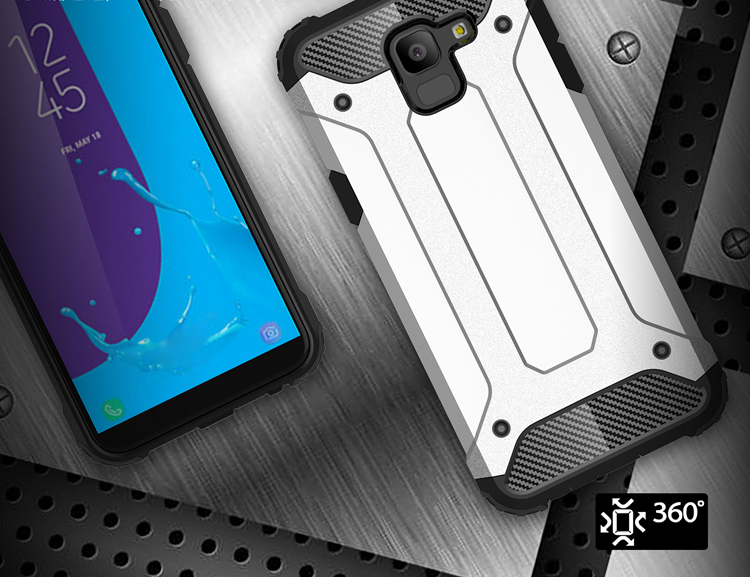 เคส Samsung Galaxy J6 (2018) #เคสฝาหลังเกราะป้องกัน ไฮบริด พลาสติก+TPU