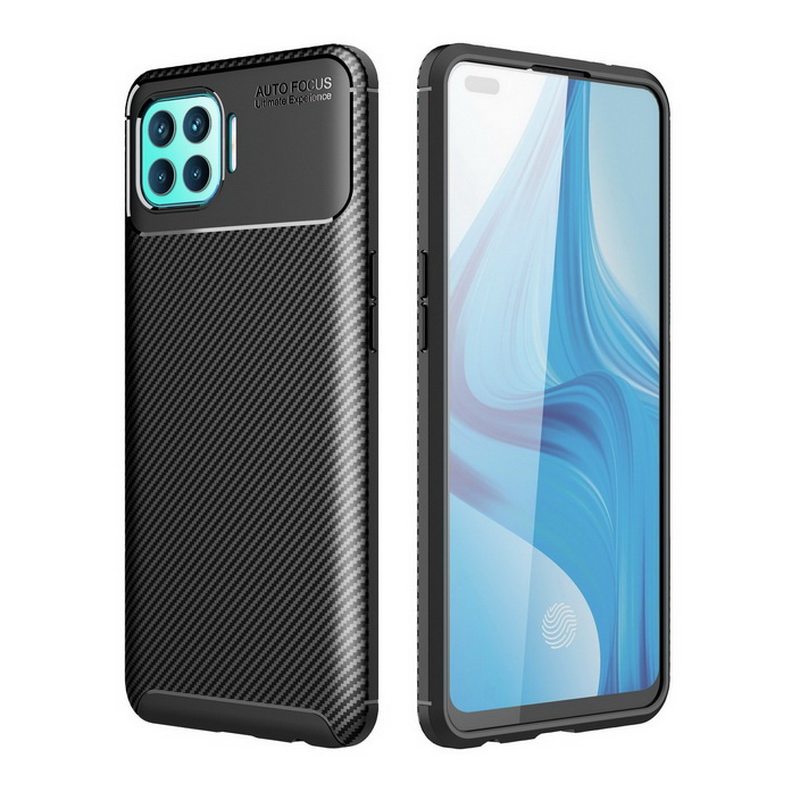 เคส OPPO A93 #เคสฝาหลังนิ่ม Carbon Fiber Anti-drop TPU Protection