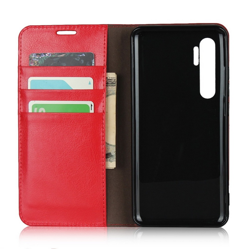 Case Xiaomi Mi Note 10 Lite #เคสฝาพับแบบกระเป๋าสตางค์คุณภาพดี Crazy Horse Genuine Leather Cover