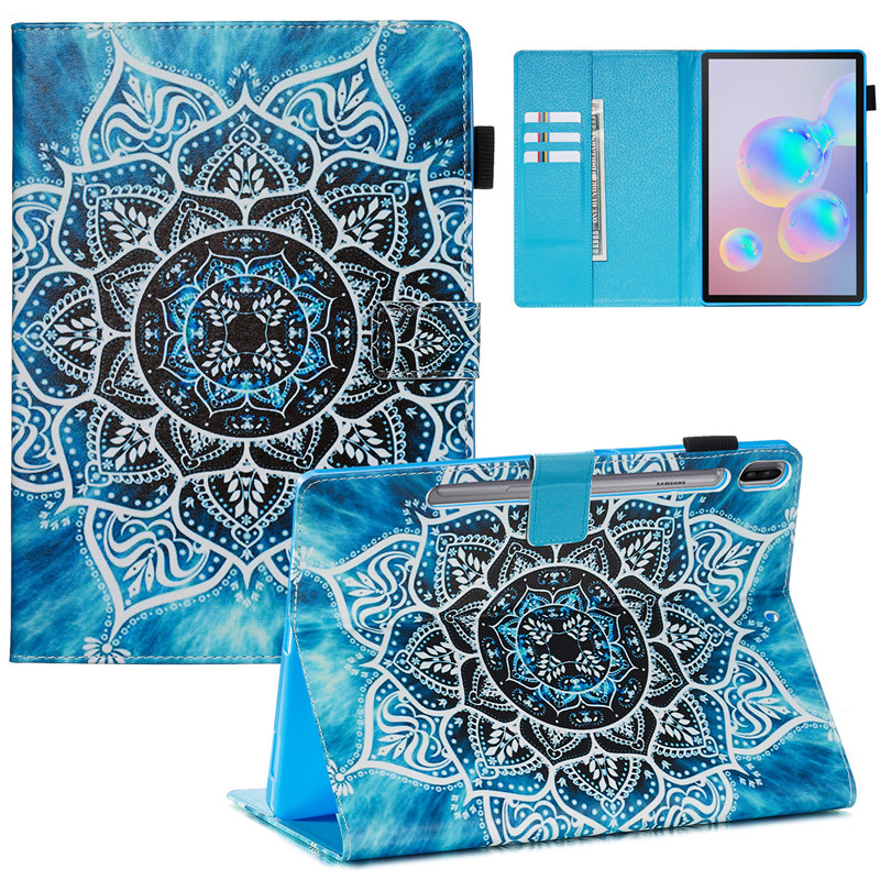 Case Samsung Galaxy Tab S6 SM-T860 SM-T865 #เคสฝาพับหนัง PU พิมพ์ลาย Pattern Printing PU Leather Flip