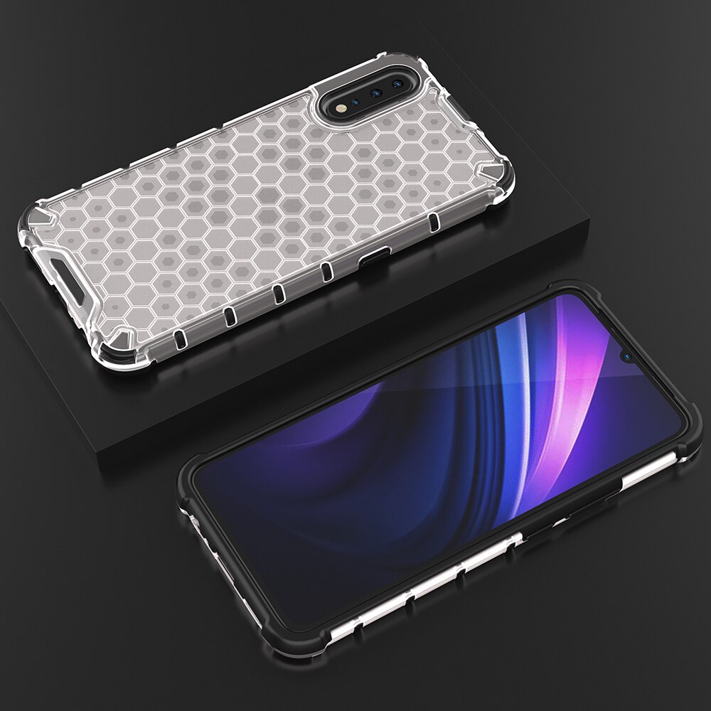 Case Vivo S1 #เคสฝาหลังกันกระแทก Honeycomb Shock Absorber TPU + PC + Silicone Hybrid