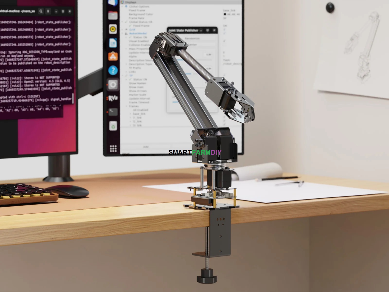 RoArm-M2-S แขนหุ่นยนต์