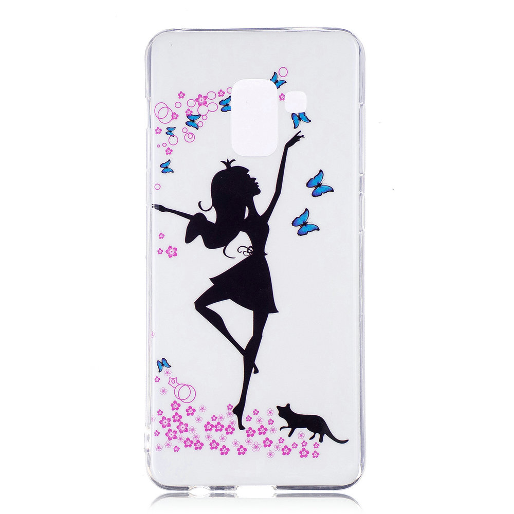 Case Samsung Galaxy A8 2018 #เคสฝาหลัง TPU รูปแบบการพิมพ์ลายและเรืองแสงในที่มืดได้ดี