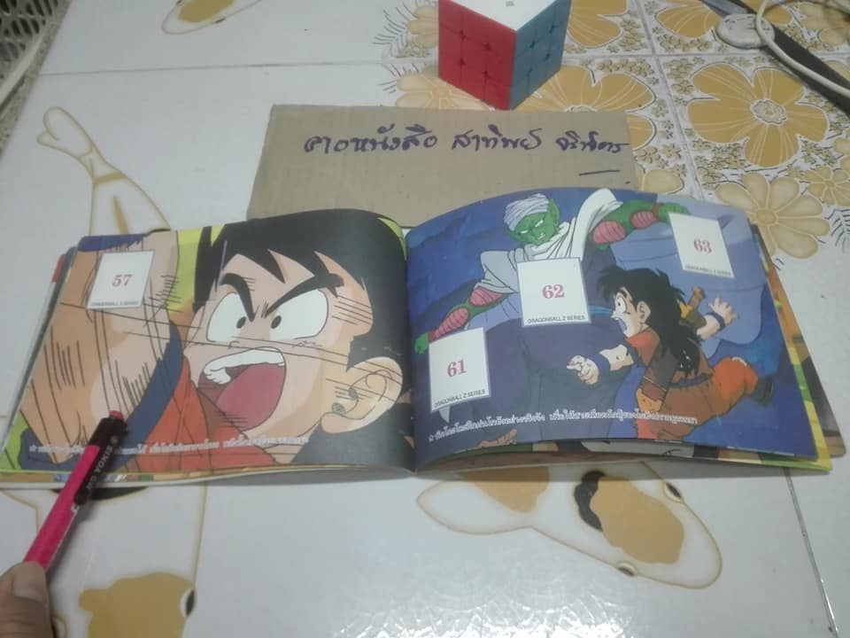ดราก้อนบอล Z Animate Colour Book 1 - สมุดติดสติกเกอร์ภาพให้สมบูรณ์ของหมากฝรั่งและขนมแคนดี้ ท้อปป๊อบ **สินค้าหมด**