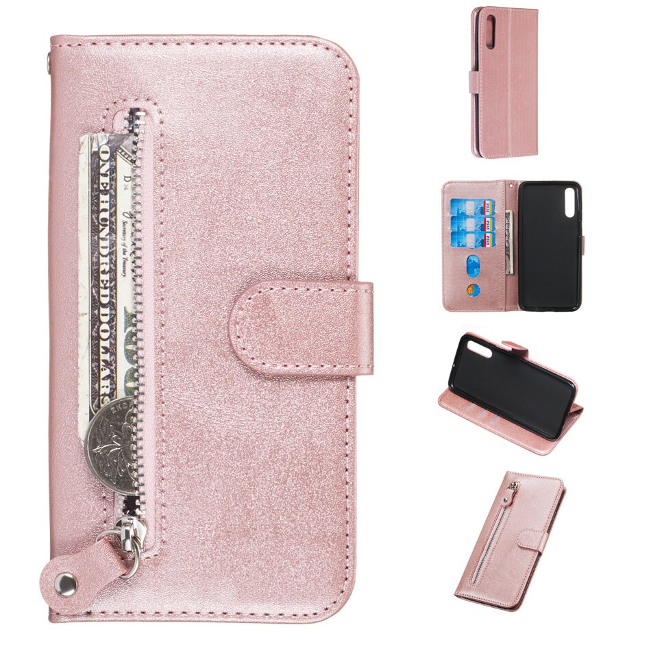 Case Samsung Galaxy A50 / A50s / A30s #เคสฝาพับแบบกระเป๋าสตางค์หนัง PU มีช่องซิป