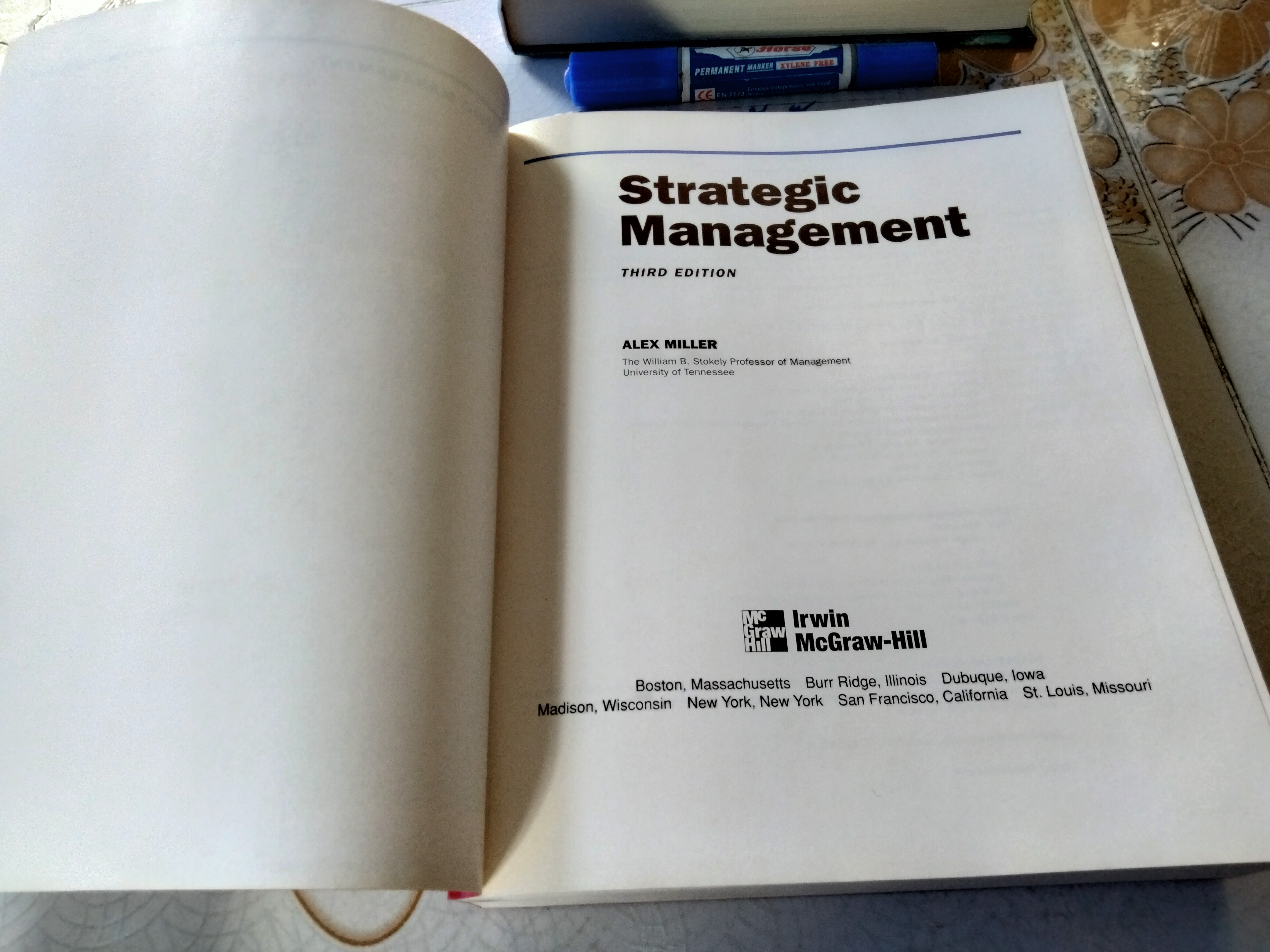 STRATEGIC MANAGEMENT 3rd edition, ALEX MILLER
