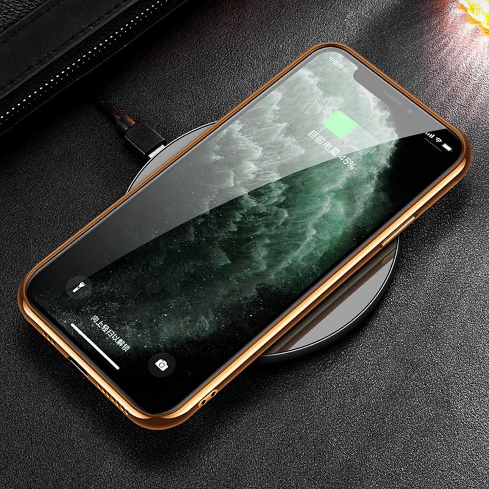 Case iPhone 14#เคสฝาหลังหนังแท้ผิวลิ้นจี่ขอบเงา Luxury genuine leather case with plated ed