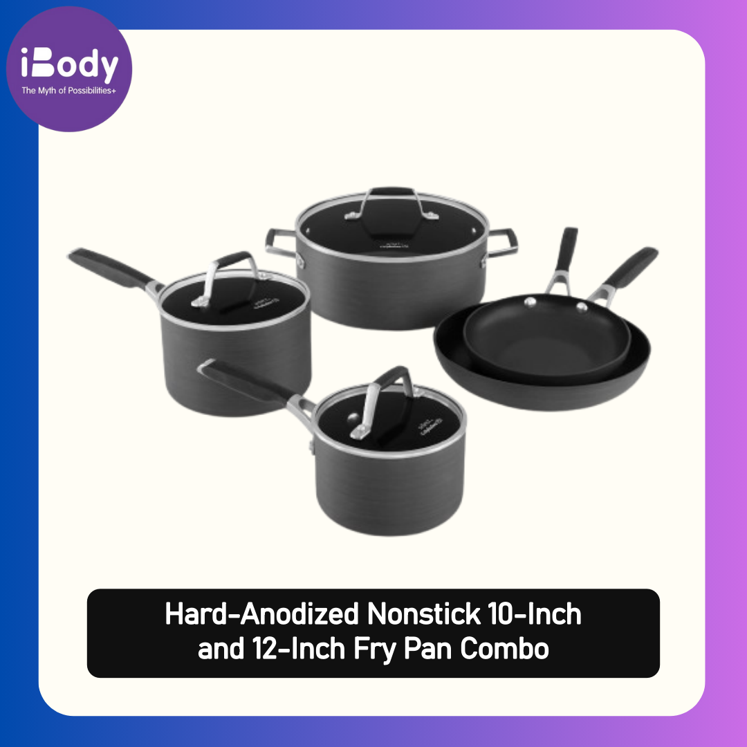 (Calphalon) Hard-Anodized Nonstick 10-Inch and 12-Inch Fry Pan Combo คาลฟาลอน พรีเมี่ยม ชุดกระทะ ขนาด 10 และ 12 นิ้ว