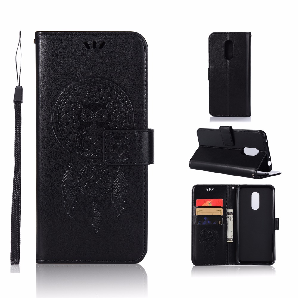 Case Xiaomi Redmi 5 Plus #เคสฝาพับแบบกระเป๋าสตางค์ฝาพับหนัง PU ลายนกฮูก