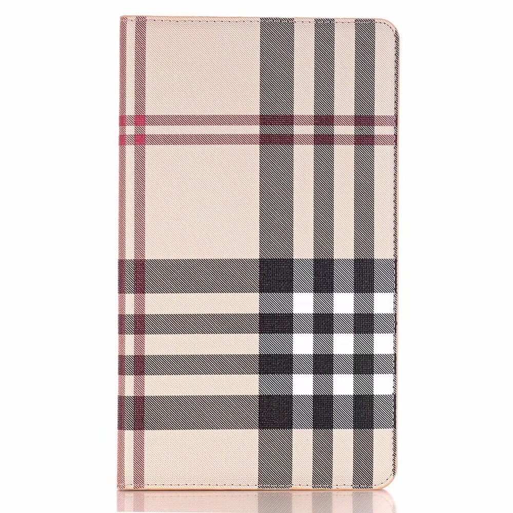Case Huawei MediaPad M3 8.4นิ้ว #เคสฝาพับหนัง PU พิมพ์รูปแบบผ้าลายสก็อต สวยงามทันสมัย