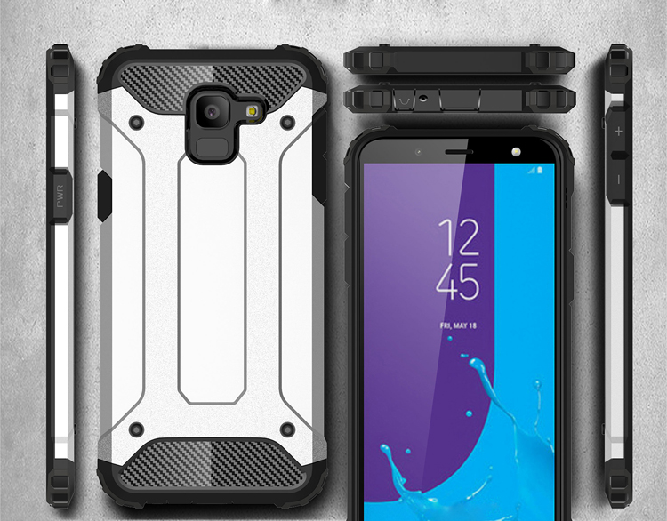 เคส Samsung Galaxy J6 (2018) #เคสฝาหลังเกราะป้องกัน ไฮบริด พลาสติก+TPU