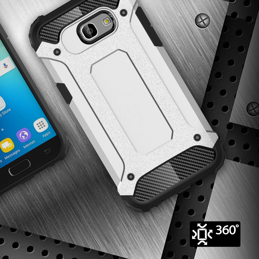 Case Samsung Galaxy A5 2017 #เคสฝาหลังไฮบริดกันกระแทก Armor Guard PC + TPU # สีน้ำเงิน #พร้อมส่ง