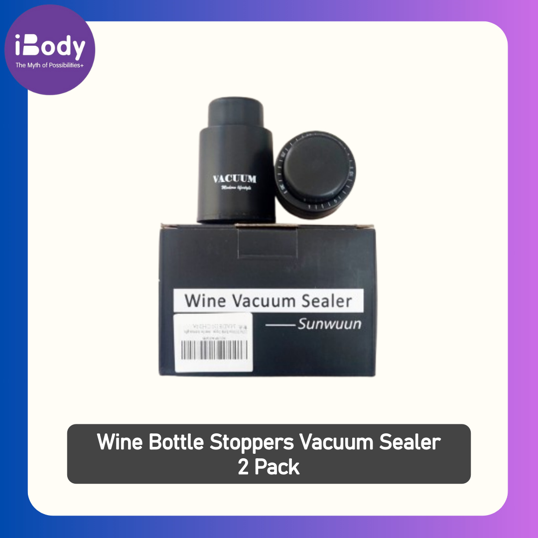 (Sunwuun) Wine Bottle Stoppers Vacuum Sealer 2 Pack จุกขวดไวน์ จุกไวน์สูญญากาศ แบบใช้ซ้ำได้