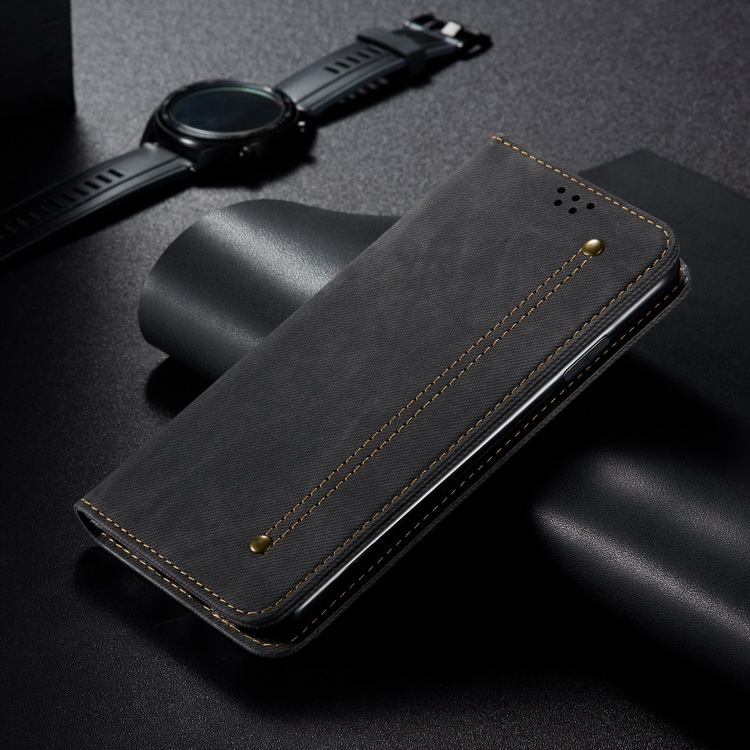 Case Samsung Galaxy A20s #เคสฝาพับสไตล์ย้อนยุคผิวผ้ายีนส์แบบกระเป๋าสตางค์