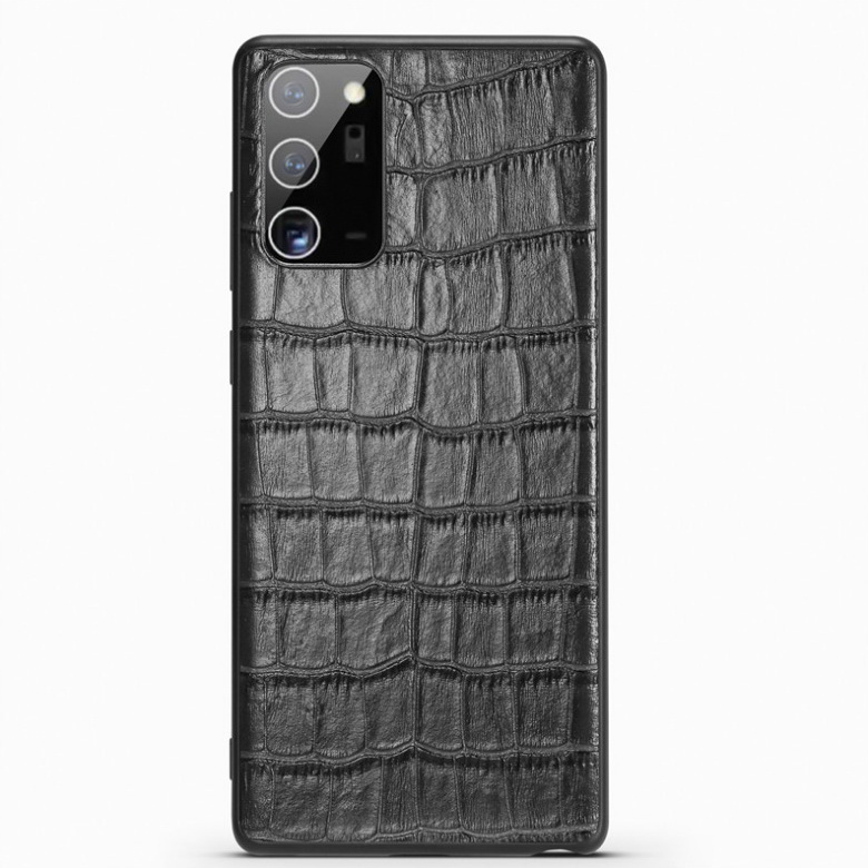 Case Samsung Galaxy Note 20 Ultra / Note 20 Ultra 5G #เคสฝาหลังเคลือบหนังลายผิวจระเข้ Fashion Luxury Crocodile pattern Genuine Leather Back Cases Business Phone Casing Matte