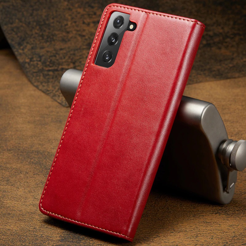 เคส Samsung Galaxy S21#เคสหนัง PU สไตล์กระเป๋าสตางค์พร้อมช่องใส่การ์ด Luxury Flip Stand Card Phone Leather Wallet Cover Casing