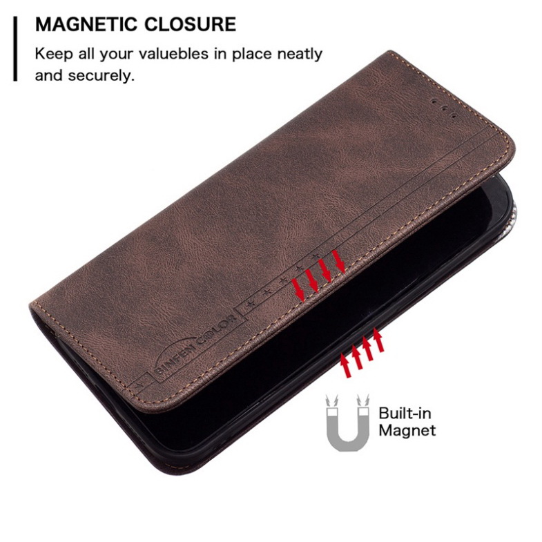 เคส OPPO A15#เคสฝาพับหนังกระเป๋าสตางค์ Retro Luxury Matte Book Design Wallet