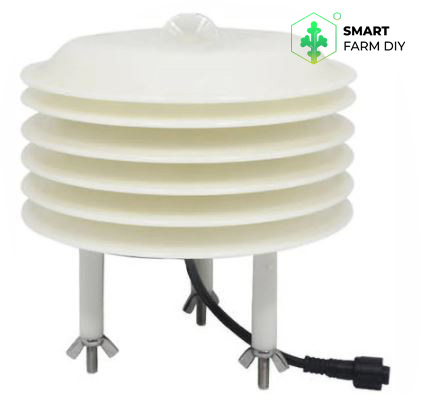 เซนเซอร์วัดอุณหภูมิ ความชื้น แสง และอื่น กลางแจ้งแบบจานมีครีปครอบ RS485