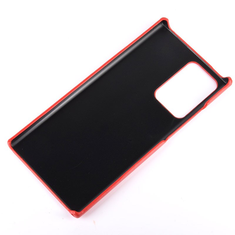 Case Samsung Galaxy Note 20 Ultra / Note 20 Ultra 5G #เคสฝาหลังพลาสติกแข็งเคลือบหนัง PU ลายผิวลิ้นจี่ Litchi Skin Leather Coated