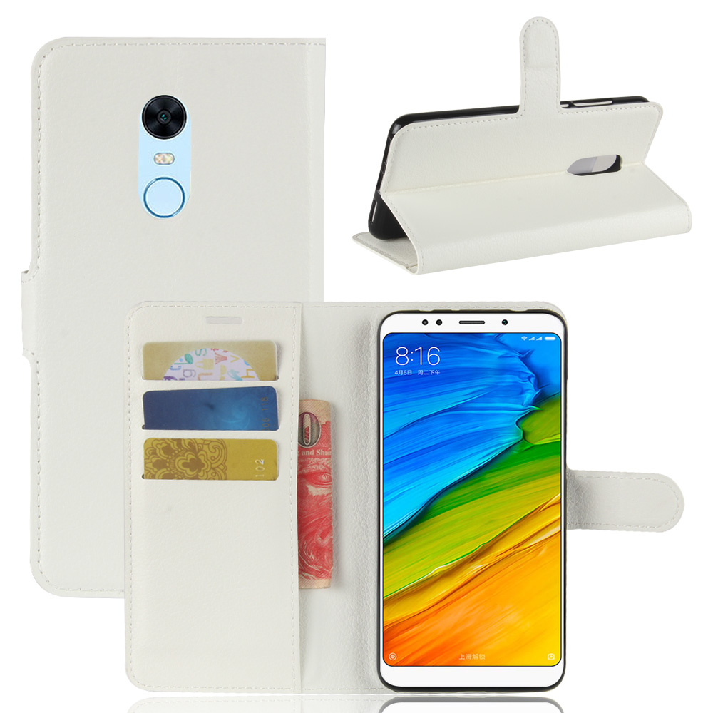 เคส Xiaomi Redmi 5 #เคสสไตล์กระเป๋าสตางค์หนัง PU ผิวลิ้นจี่สีสันสดใส